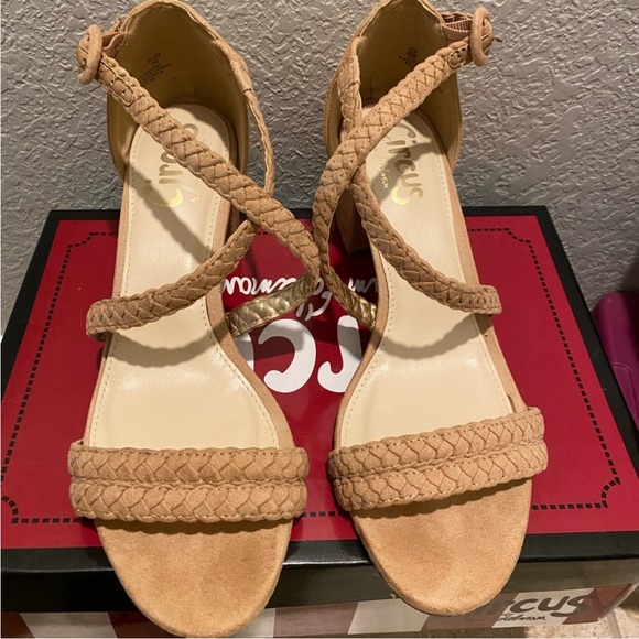 Sam Edelman | Shoes | Sam Edelman Circus Womens 8 Sallie Tan Block Heel ...
